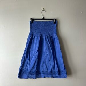 GAP Royal Blue A-Line Skirt with Smocked Waist